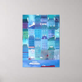 Paris Blues Canvastryck