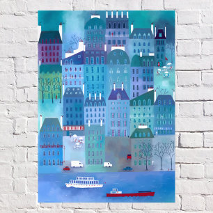 Paris Blues Fototryck