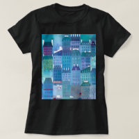 Paris Blues Modern Cityscape Painting