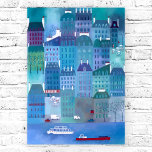 Paris Blues Poster<br><div class="desc">Modern cityscape-målning av Paris i vår. För dem som har kärlek Frankrike- och Fransk-arkitektur. Originalkonst av Nic Squirrell.</div>