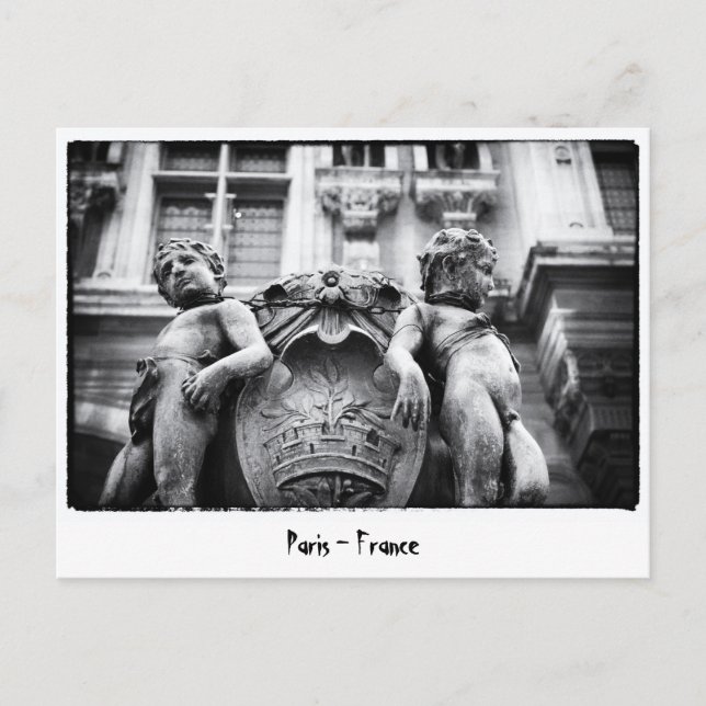 Paris - Bohemiansk konst, statyer, Frankrike Vykort (Framsida)