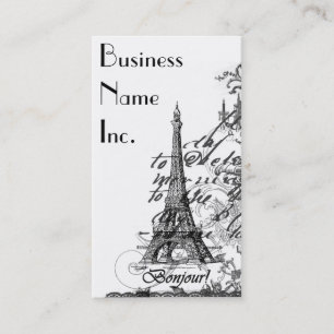 Paris Bonjour Collagevisitkortar Visitkort