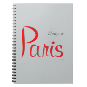 PARIS Bonjour (Hej) Anteckningsbok Med Spiral