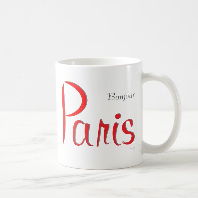 PARIS Bonjour (Hej) Kaffemugg (Höger)