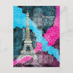 Paris Bonjour Vykort