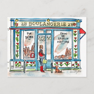 Paris BOULANGERIE 28 Inbjudan Vykort