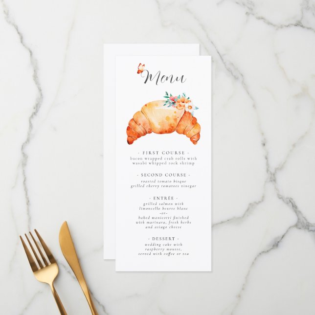 Paris Boulangerie Croissant Meny (Fram/Back In Situ)