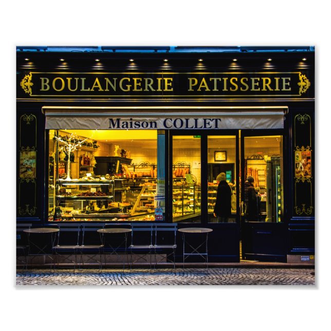 Paris Boulangerie Patisserie 8 x 10 Fototryck (Framsidan)