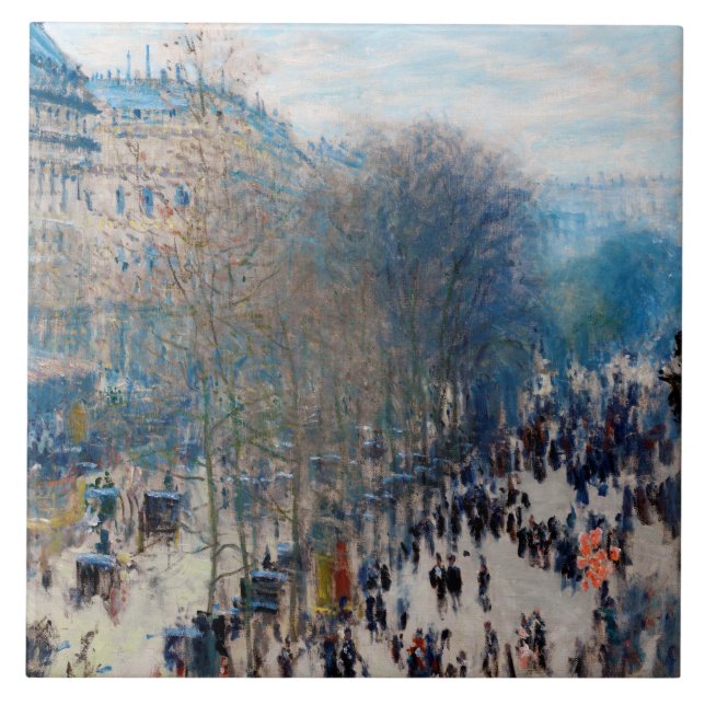 Paris Boulevard, Claude Monet Kakelplatta (Framsidan)
