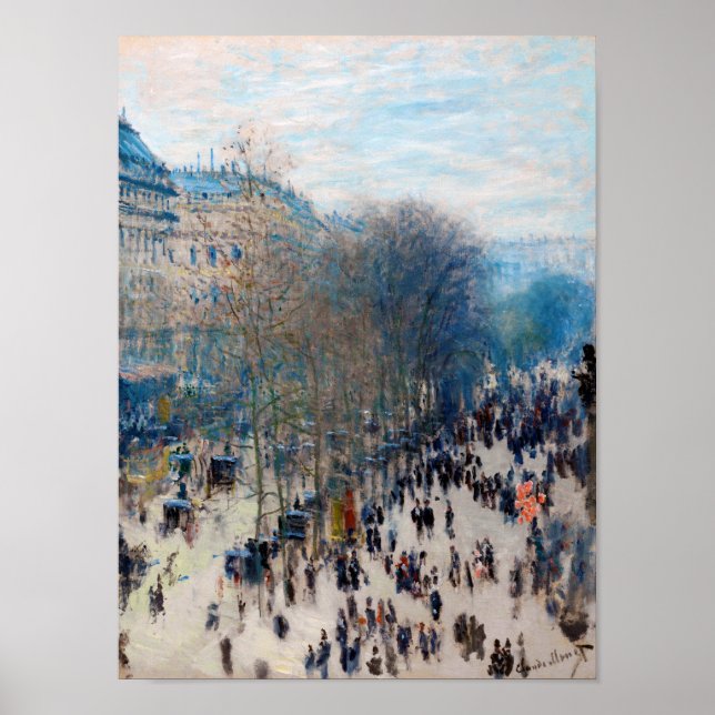 Paris Boulevard, Claude Monet Poster (Framsidan)