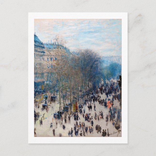 Paris Boulevard, Claude Monet Vykort (Framsida)