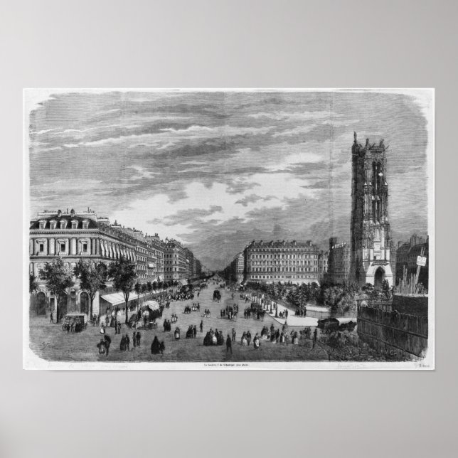 Paris, Boulevard de Sebastopol Poster (Framsidan)