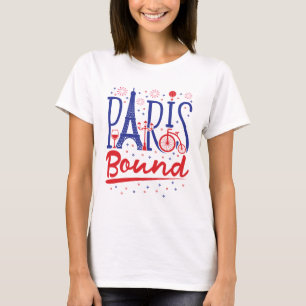 Paris Bound Fransk Vacation Travel Traveler T Shirt