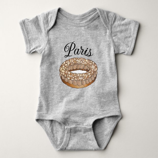 Paris Brest Choux Fransk Patisserie Frankrike T Shirt (Framsida)