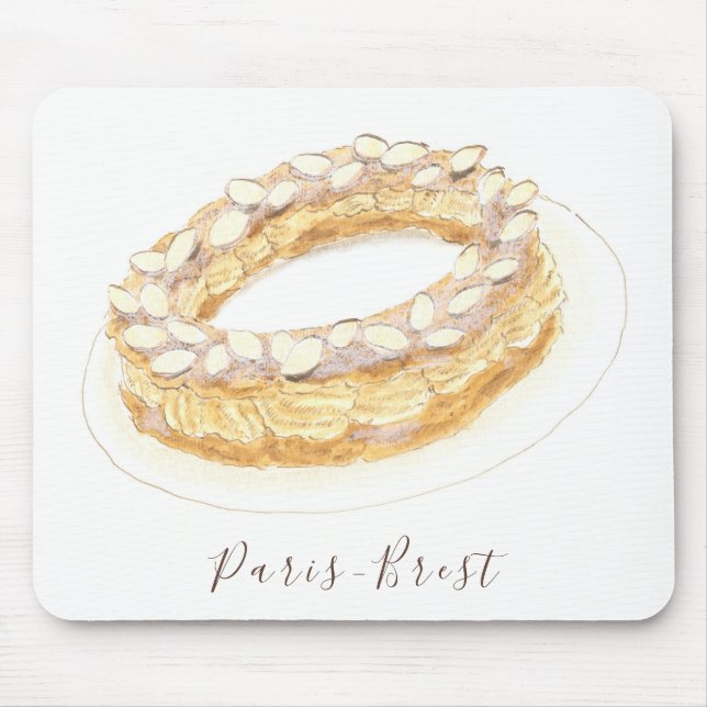 Paris-Brest-vattenfärg Musmatta (Framsidan)