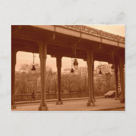 Paris bro i Sepia Vykort