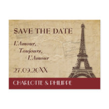 Paris Bröllop Save the Date