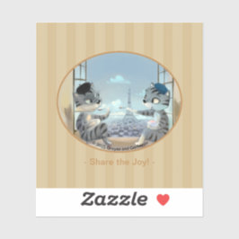 Paris by Day Vinyl Sticker - Joy (olika storlekar) Klistermärken