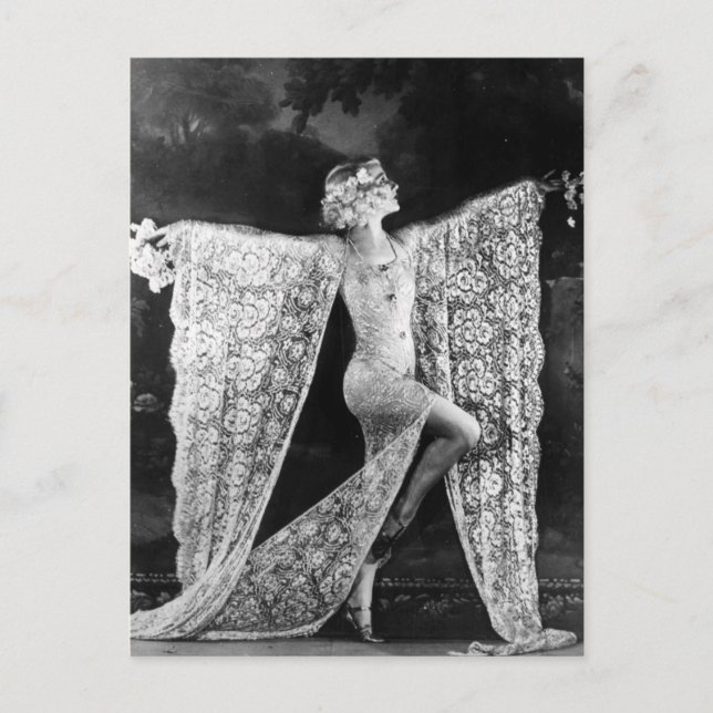 Paris Cabaret Dancer Vykort (Framsida)