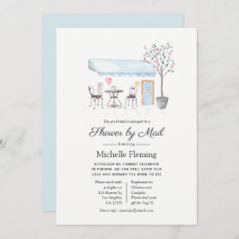 Paris Cafe Baby eller Möhippa med post Inbjudningar