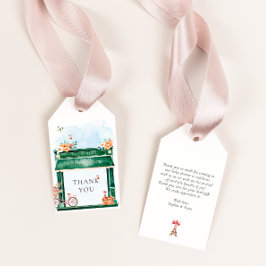 Paris Cafe Boulangerie Watercolor Tack Presentetikett