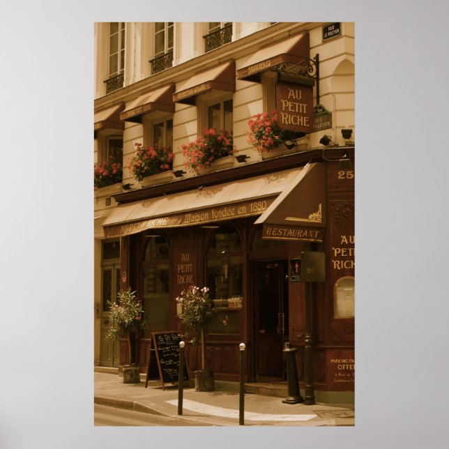 Paris Cafe by Day Poster (Framsidan)