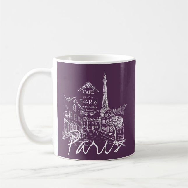 Paris café kaffemugg (Vänster)