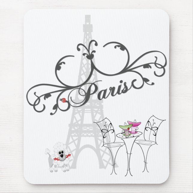 Paris Cafe Mousepad Musmatta (Framsidan)