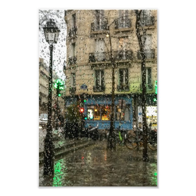 Paris Cafe och Lamp i Spanien - Fototryck (Framsidan)
