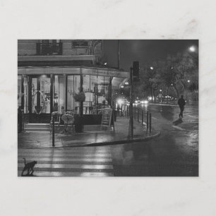 Paris Cafe på natten Vykort