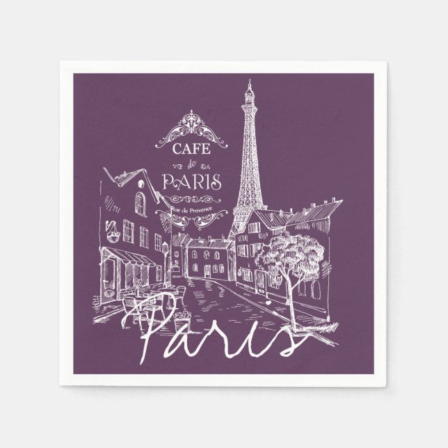 Paris café  pappersservett (Framsidan)