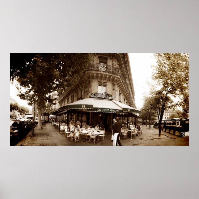 Paris Cafe Scene (I) - Panorama Poster (Framsidan)
