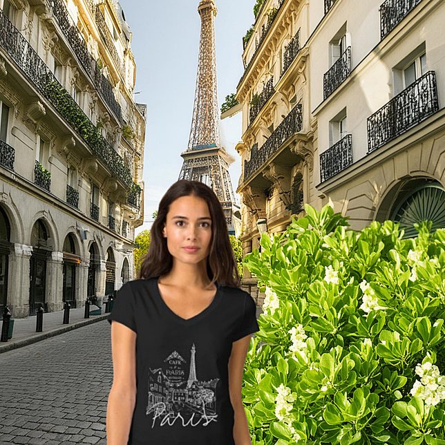 Paris cafe T-Shirt (Skapare uppladdad)