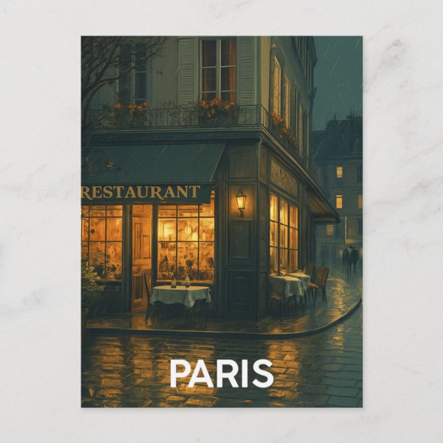 Paris Café Vykort (Framsida)