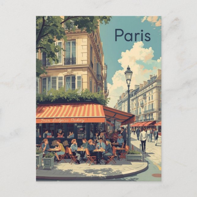 Paris Café Vykort (Framsida)