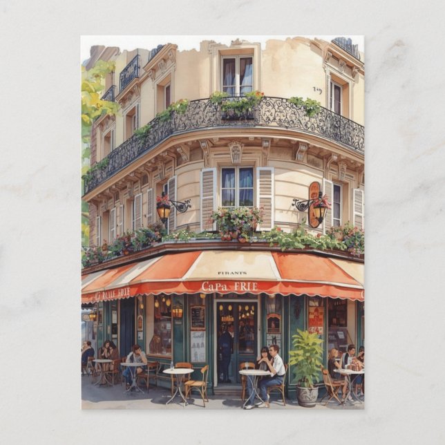 Paris Café Vykort (Framsida)