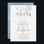 Paris Cafe Watercolor 21 Birthday Party Inbjudan<br><div class="desc">Ett parisiskt tema för 21:a födelsedagspartiinbjudan med handskriftstypografi är designat för att snabbt och enkelt kunna anpassade till din händelsespecifik.</div>