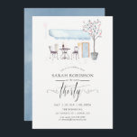 Paris Cafe Watercolor 30års födelsedag Party Inbjudningar<br><div class="desc">Chic Pariesisk temad inbjudan från 30års födelsedag Party med handskriftstypografi designad för att snabbt och enkelt kunna anpassade till dina händelsespecifikationer.</div>