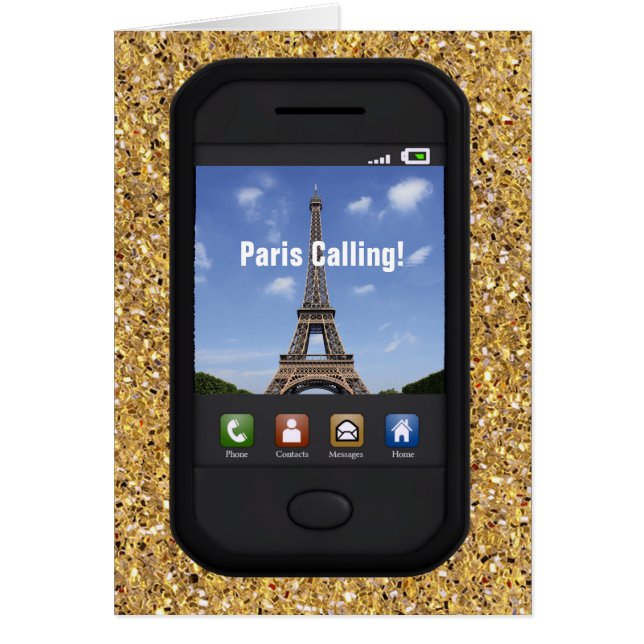 Paris Calling Hälsningskort (Framsidan)