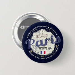 Paris Capital Frankrike Eiffel Torn Vintage Souven Knapp