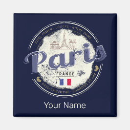 Paris Capital Frankrike Eiffel Torn Vintage Souven Magnet