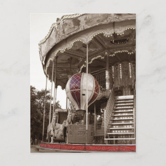 Paris Carousel Vykort