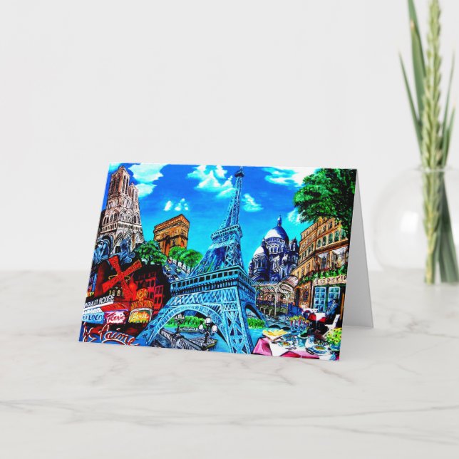 Paris carte de voeux kort (Framsida)