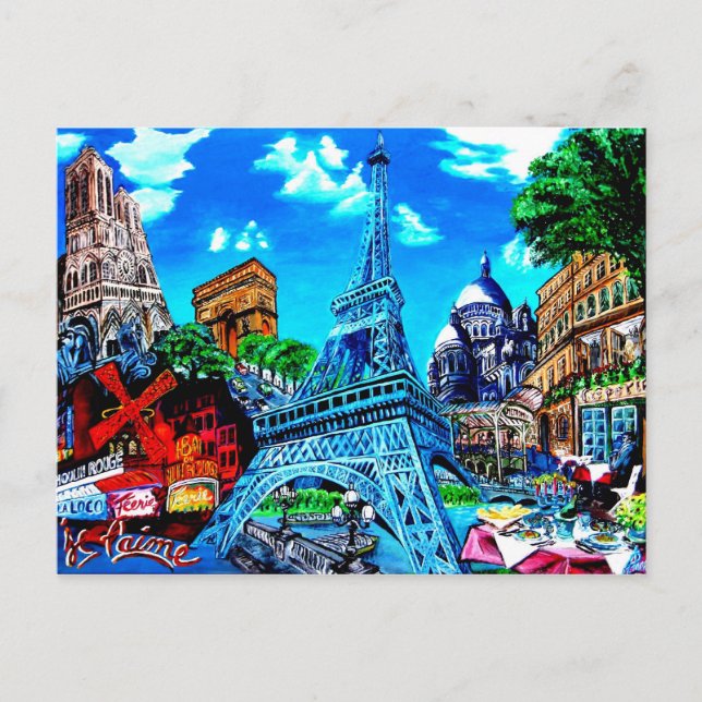 Paris Carte Postale Vykort (Framsida)