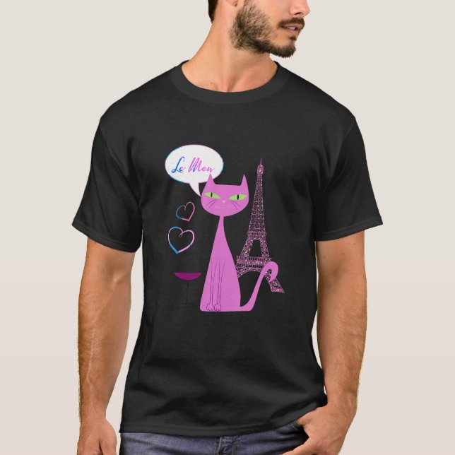 Paris cat-älskare t shirt (Framsida)