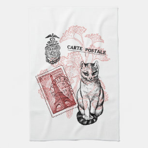 Paris Cat Kökshandduk