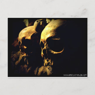 Paris Catacombs av April A Taylor Vykort