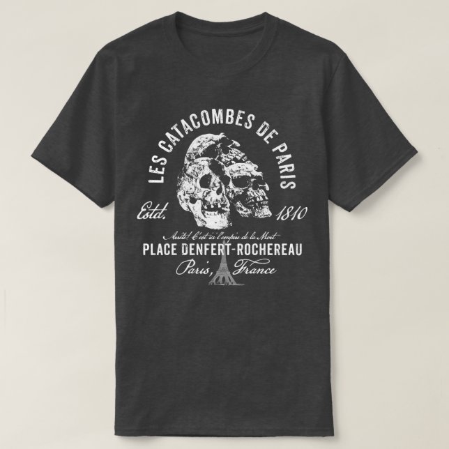 Paris Catacombs T Shirt (Design framsida)