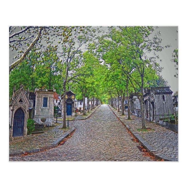 Paris Cemetery - Père Lachaise Fototryck (Framsidan)