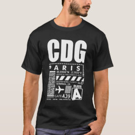 Paris Charles de Gaulle Airport CDG T Shirt